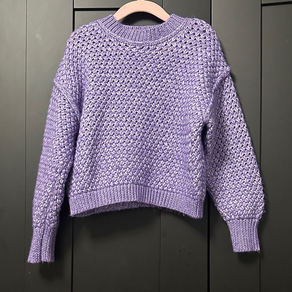Zara Lavender Textured Girl’s Sweater